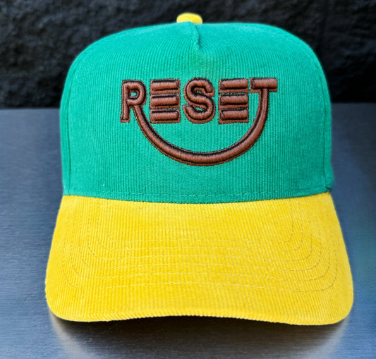 RESET Corduroy Green/Yellow/Brown Hat