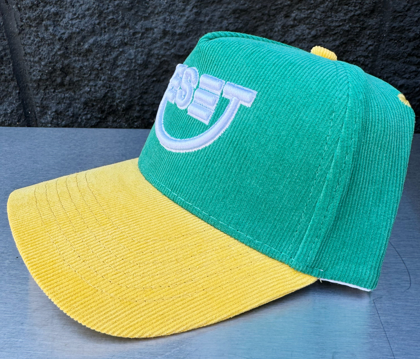 RESET Corduroy Green/Yellow Hat