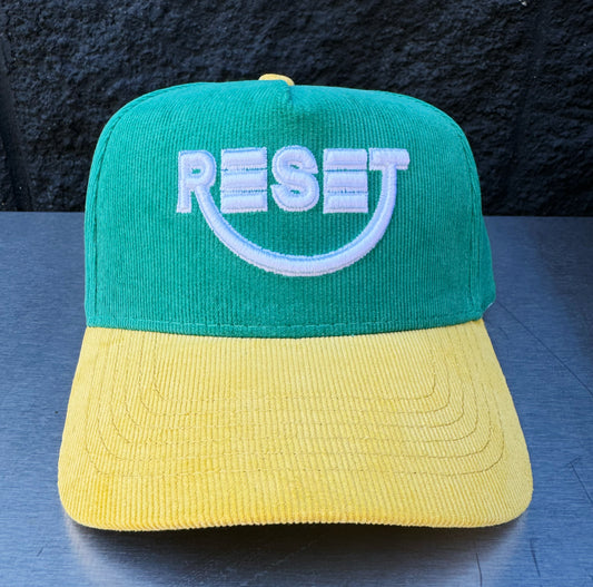 RESET Corduroy Green/Yellow Hat